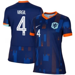 Damska Koszulka Piłkarska Holandia Virgil van Dijk #4 Euro 2024 Wyjazdowa