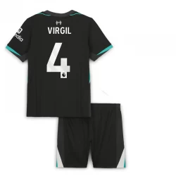 Dzieci Koszulka Liverpool FC Virgil van Dijk #4 Komplet 2024/25 Wyjazdowa