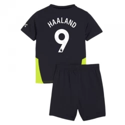 Dzieci Koszulka Manchester City Erling Haaland #9 Komplet 2024/25 Wyjazdowa