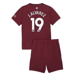 Dzieci Koszulka Manchester City J. Alvarez #19 Komplet 2024/25 Trzecia