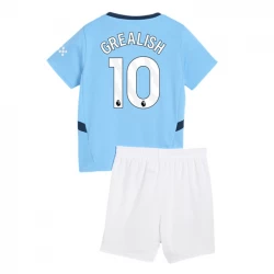 Dzieci Koszulka Manchester City Jack Grealish #10 Komplet 2024/25 Domowa