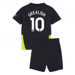Dzieci Koszulka Manchester City Jack Grealish #10 Komplet 2024/25 Wyjazdowa