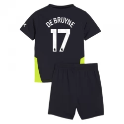 Dzieci Koszulka Manchester City Kevin De Bruyne #17 Komplet 2024/25 Wyjazdowa