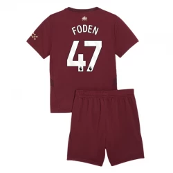 Dzieci Koszulka Manchester City Phil Foden #47 Komplet 2024/25 Trzecia
