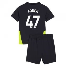 Dzieci Koszulka Manchester City Phil Foden #47 Komplet 2024/25 Wyjazdowa
