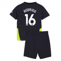 Dzieci Koszulka Manchester City Rodrigo #16 Komplet 2024/25 Wyjazdowa