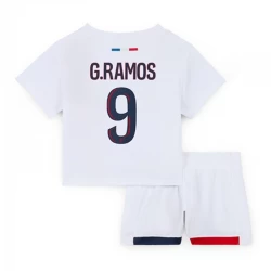 Dzieci Koszulka Paris Saint-Germain PSG G.Ramos #9 Komplet 2024/25 Wyjazdowa