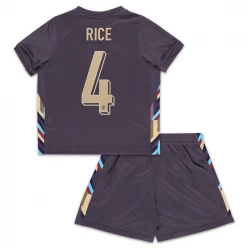 Dzieci Koszulka Piłkarska Anglia Declan Rice #4 Komplet Euro 2024 Wyjazdowa