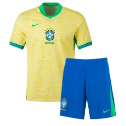 Dzieci Koszulka Piłkarska Brazylia Komplet Copa America 2024 Domowa