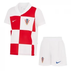 Dzieci Koszulka Piłkarska Chorwacja Komplet Euro 2024 Domowa