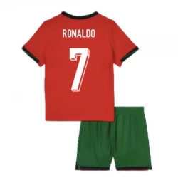 Dzieci Koszulka Piłkarska Portugalia Cristiano Ronaldo #7 Komplet Euro 2024 Domowa