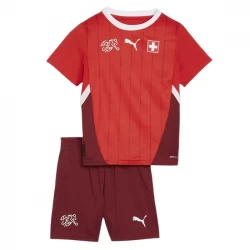 Dzieci Koszulka Piłkarska Szwajcaria Komplet Euro 2024 Domowa