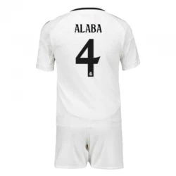 Dzieci Koszulka Real Madryt David Alaba #4 Komplet 2024/25 Domowa
