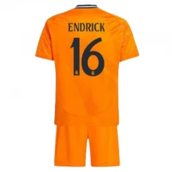 Dzieci Koszulka Real Madryt Endrick #16 Komplet 2024/25 Wyjazdowa
