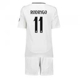 Dzieci Koszulka Real Madryt Rodrygo #11 Komplet 2024/25 Domowa