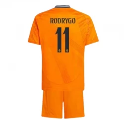 Dzieci Koszulka Real Madryt Rodrygo #11 Komplet 2024/25 Wyjazdowa