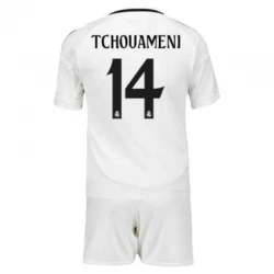 Dzieci Koszulka Real Madryt Tchouameni #14 Komplet 2024/25 Domowa