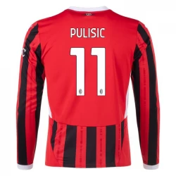 Koszulka AC Milan Christian Pulisic #11 2024/25 Domowa Długi Rękaw
