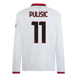 Koszulka AC Milan Christian Pulisic #11 2024/25 Wyjazdowa Długi Rękaw