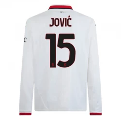 Koszulka AC Milan Jovic #15 2024/25 Wyjazdowa Długi Rękaw