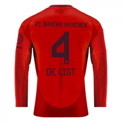 Koszulka Bayern Monachium De Ligt #4 2024/25 Domowa Długi Rękaw