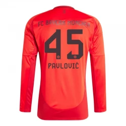 Koszulka Bayern Monachium Pavlovic #45 2024/25 Domowa Długi Rękaw
