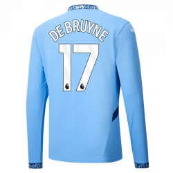 Koszulka Manchester City Kevin De Bruyne #17 2024/25 Domowa Długi Rękaw