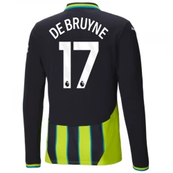 Koszulka Manchester City Kevin De Bruyne #17 2024/25 Wyjazdowa Długi Rękaw