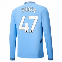 Koszulka Manchester City Phil Foden #47 2024/25 Domowa Długi Rękaw