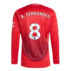 Koszulka Manchester United Bruno Fernandes #8 2024/25 Domowa Długi Rękaw