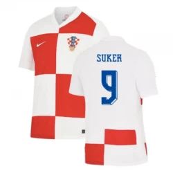 Koszulka Piłkarska Chorwacja Suker #9 Euro 2024 Domowa