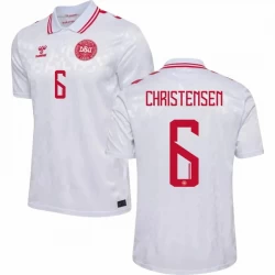 Koszulka Piłkarska Dania Christensen #6 Euro 2024 Wyjazdowa
