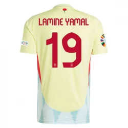 Koszulka Piłkarska Hiszpania Lamine Yamal #19 Euro 2024 Wyjazdowa