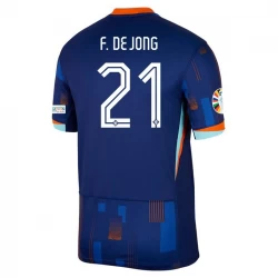 Koszulka Piłkarska Holandia Frenkie de Jong #21 Euro 2024 Wyjazdowa