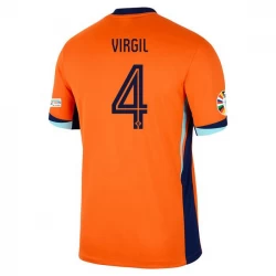 Koszulka Piłkarska Holandia Virgil van Dijk #4 Euro 2024 Domowa
