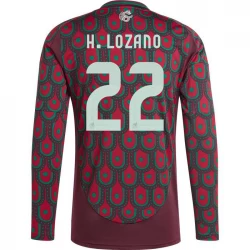 Koszulka Piłkarska Meksyk H. Lozano #22 Copa America 2024 Domowa Długi Rękaw