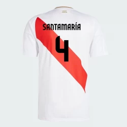 Koszulka Piłkarska Peru Santamaria #4 Copa America 2024 Domowa