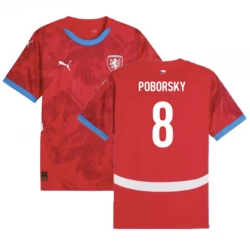 Koszulka Piłkarska Republika Czeska Poborsky #8 Euro 2024 Domowa