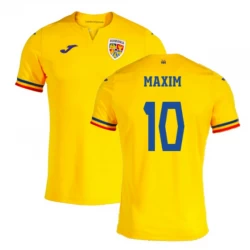 Koszulka Piłkarska Rumunia Maxim #10 Euro 2024 Domowa