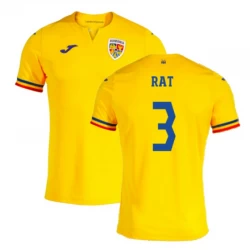 Koszulka Piłkarska Rumunia Rat #3 Euro 2024 Domowa