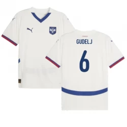Koszulka Piłkarska Serbia Gudelj #6 Euro 2024 Wyjazdowa
