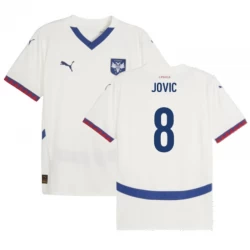 Koszulka Piłkarska Serbia Jovic #8 Euro 2024 Wyjazdowa