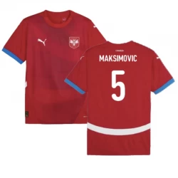 Koszulka Piłkarska Serbia Maksimovic #5 Euro 2024 Domowa