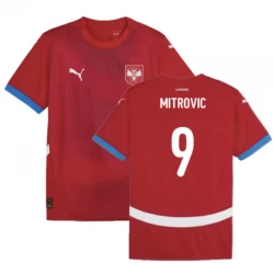 Koszulka Piłkarska Serbia Mitrovic #9 Euro 2024 Domowa