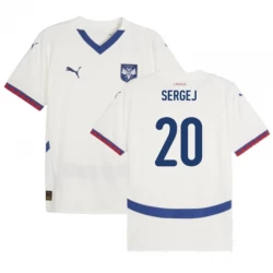 Koszulka Piłkarska Serbia Sergej #20 Euro 2024 Wyjazdowa