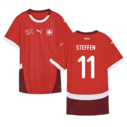 Koszulka Piłkarska Szwajcaria Steffen #11 Euro 2024 Domowa