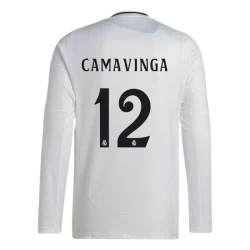 Koszulka Real Madryt Eduardo Camavinga #12 2024/25 Domowa Długi Rękaw