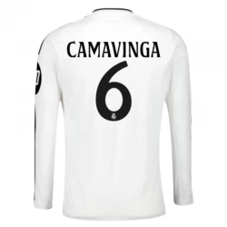 Koszulka Real Madryt Eduardo Camavinga #6 2024/25 HP Domowa Długi Rękaw