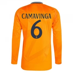 Koszulka Real Madryt Eduardo Camavinga #6 2024/25 Wyjazdowa Długi Rękaw