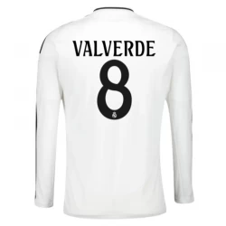 Koszulka Real Madryt Federico Valverde #8 2024/25 Domowa Długi Rękaw